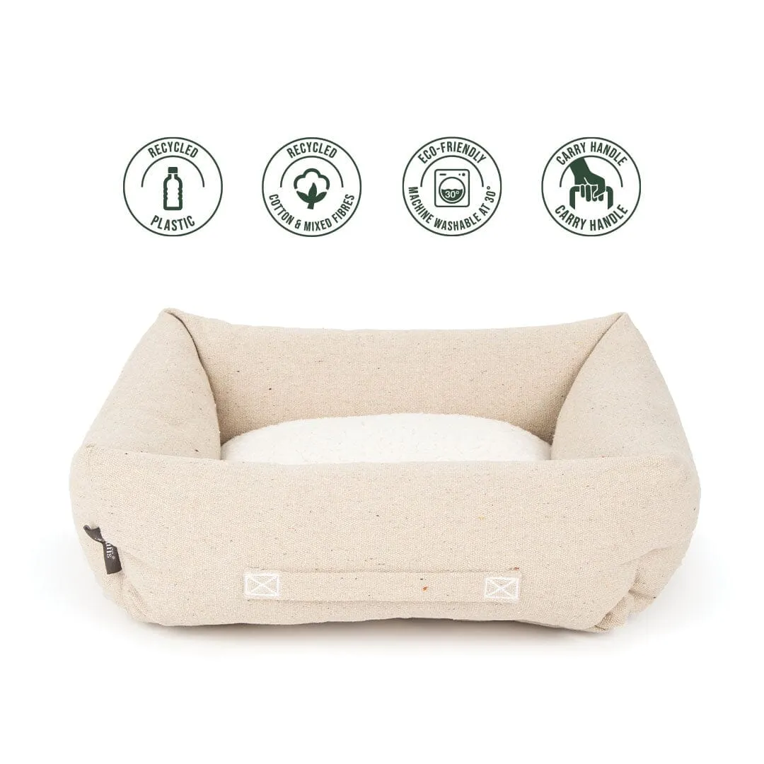 100% Recycled Eden Box Dog Bed - Cream