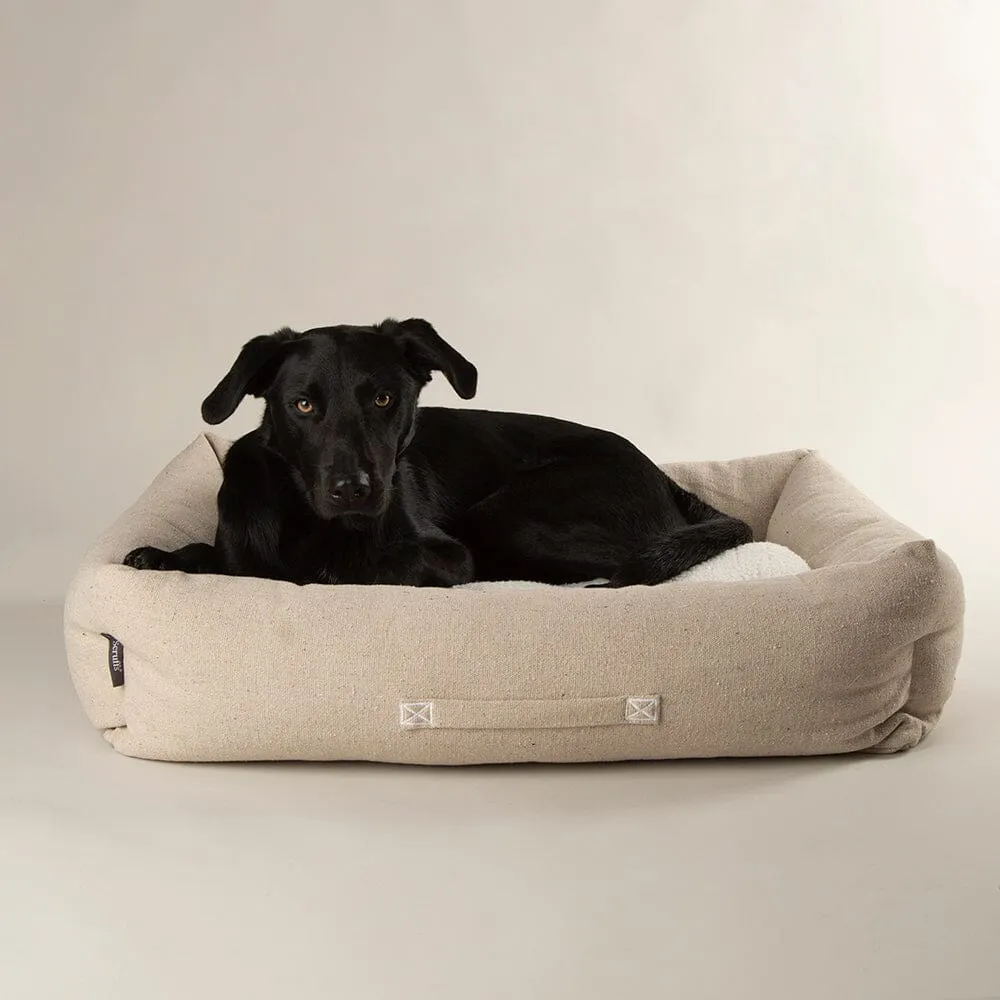 100% Recycled Eden Box Dog Bed - Cream