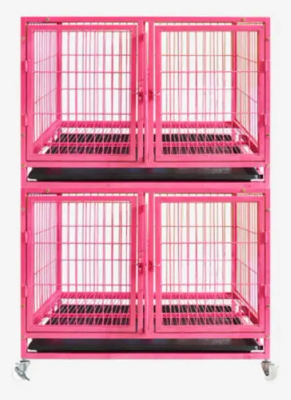 3 Section multi purpose stackable dog cages crates with dividers