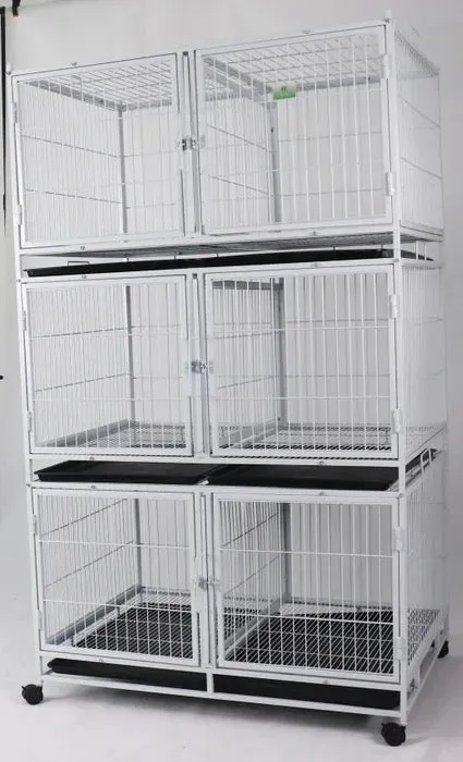 3 Section multi purpose stackable dog cages crates with dividers