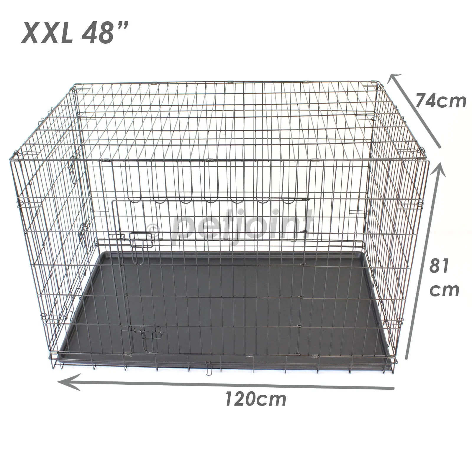 48" XXL Metal Dog Cage Crate Kennel House Training Puppy Cat Pets