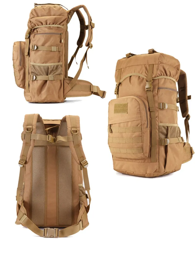 55L Military MOLLE Tactical Army Outdoor Backpack