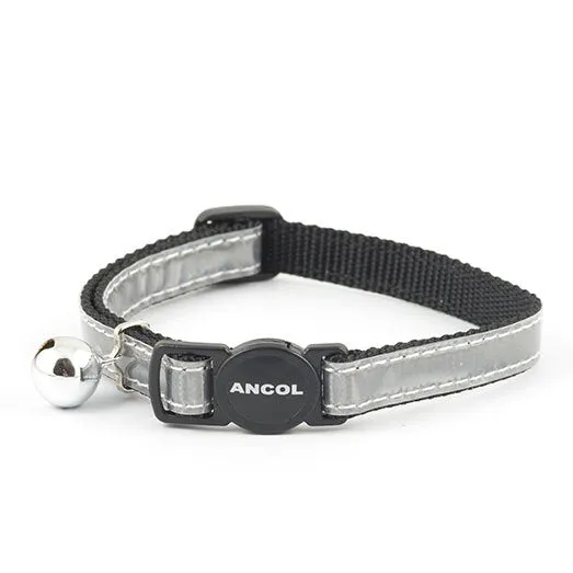 Ancol Reflective Gloss Silver Cat Collar