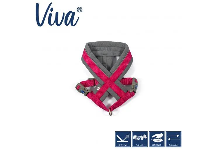 Ancol - Viva Nylon Padded Harness - Pink - Small (36-42cm)