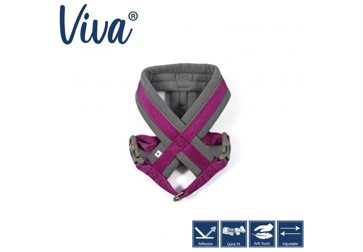 Ancol - Viva Nylon Padded Harness - Pink - Small (36-42cm)