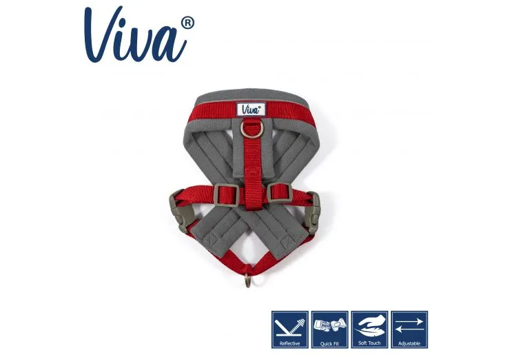 Ancol - Viva Nylon Padded Harness - Pink - Small (36-42cm)