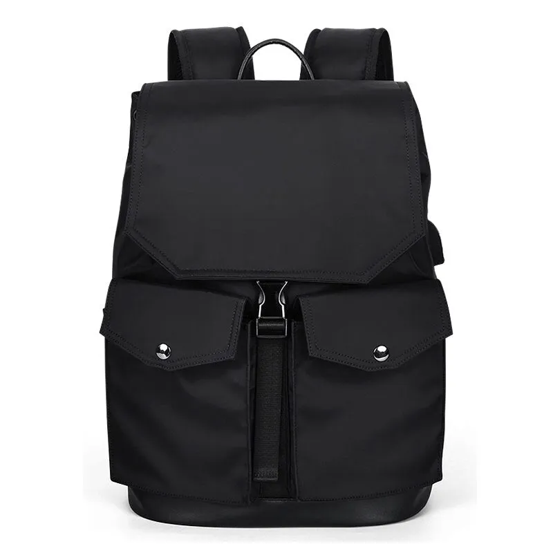 Backpack for Men Waterproof Nylon Breathable Backpacks 15.6 Inch Laptop Bag Travel Backpack with USB Charging