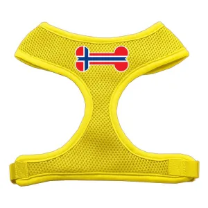 Bone Flag Norway Screen Print Soft Mesh Harness Yellow Medium