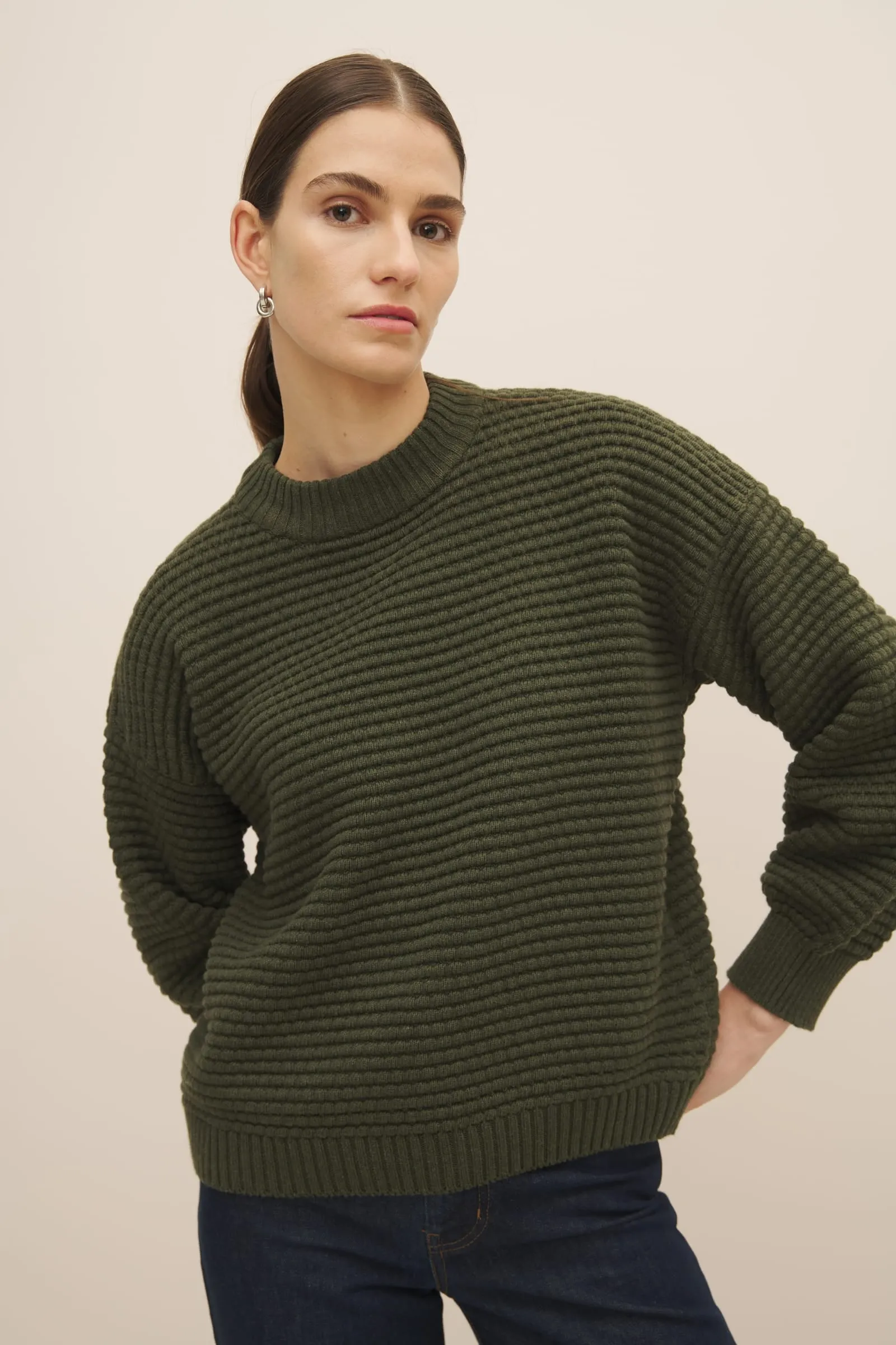 Bubble Jumper - Khaki Marle