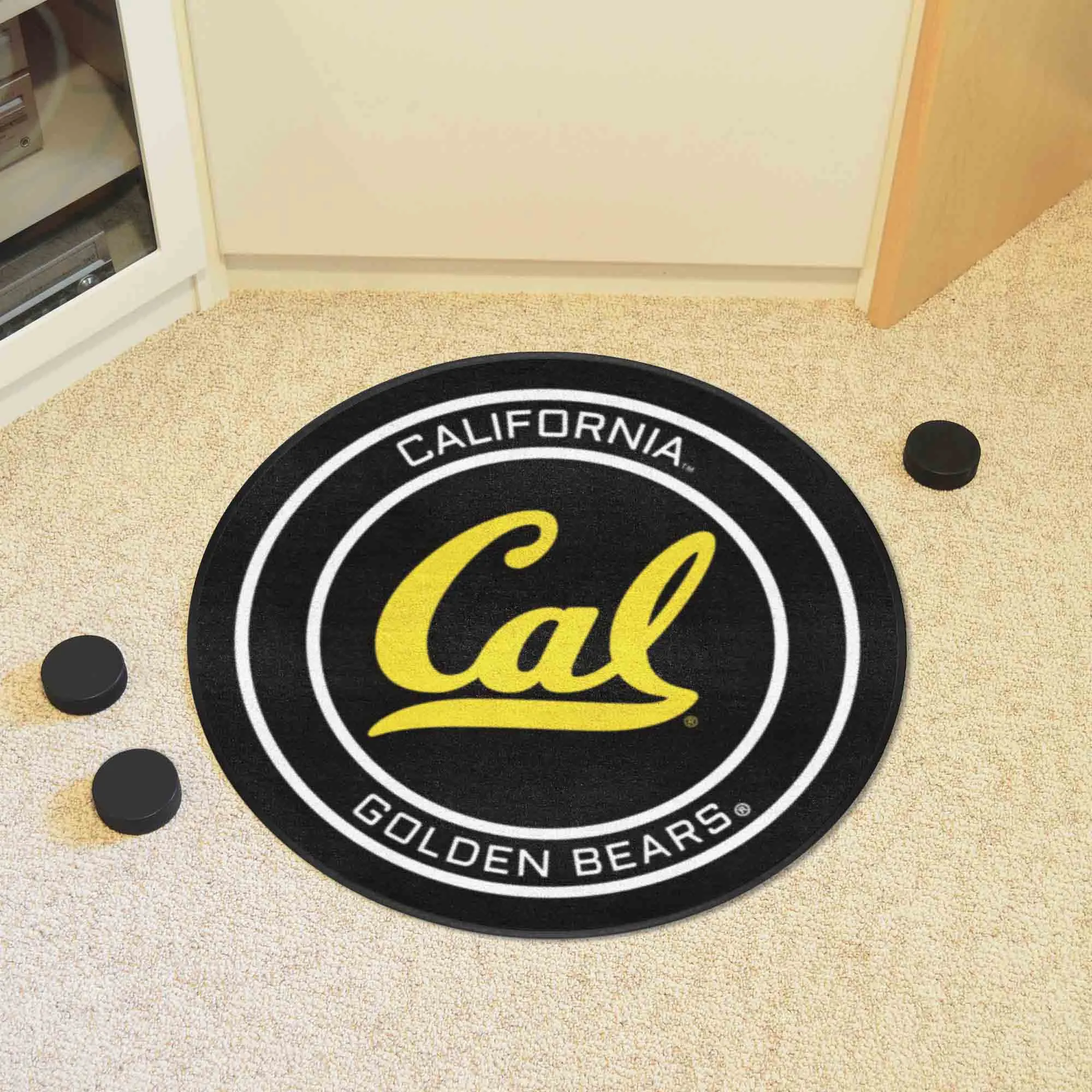 Cal Hockey Puck Rug - 27in. Diameter