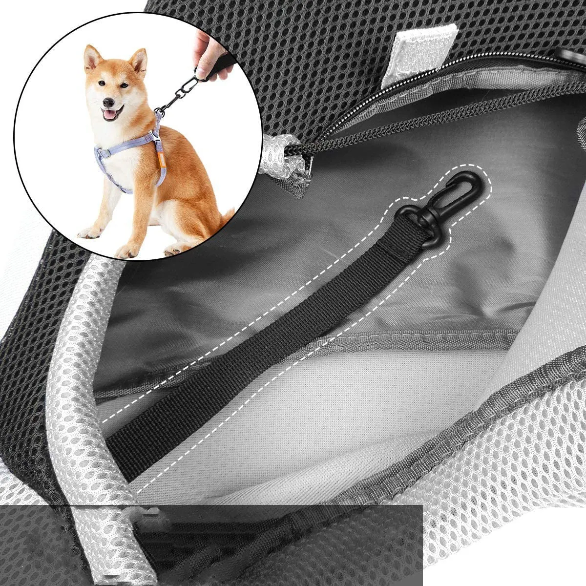 Carrying Bag Cat And Dog Bag Size Mesh Breathable / Bolsa de transporte para gatos y perros, tamaño de bolsa, malla transpirable