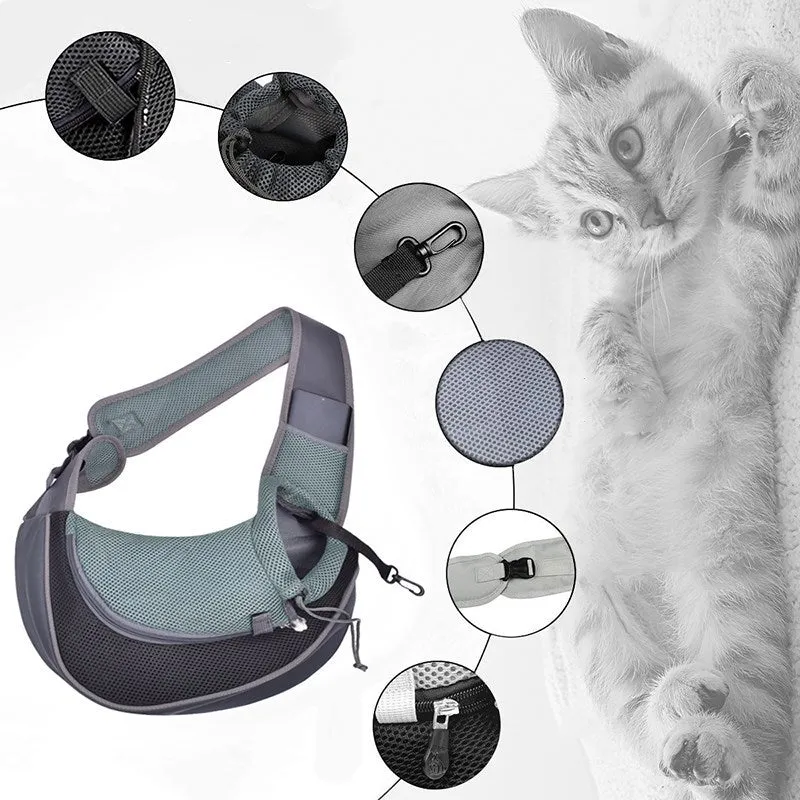 Carrying Bag Cat And Dog Bag Size Mesh Breathable / Bolsa de transporte para gatos y perros, tamaño de bolsa, malla transpirable