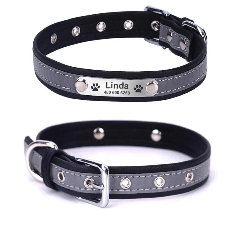 Cat Collar Personalized Custom Tag ID Engraving Name & Phone Adjustable