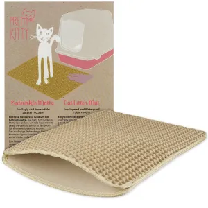 Cat Litter Mat In Black: Small Cat Mat For Cat Litter Box 12x16in  Cat Litter