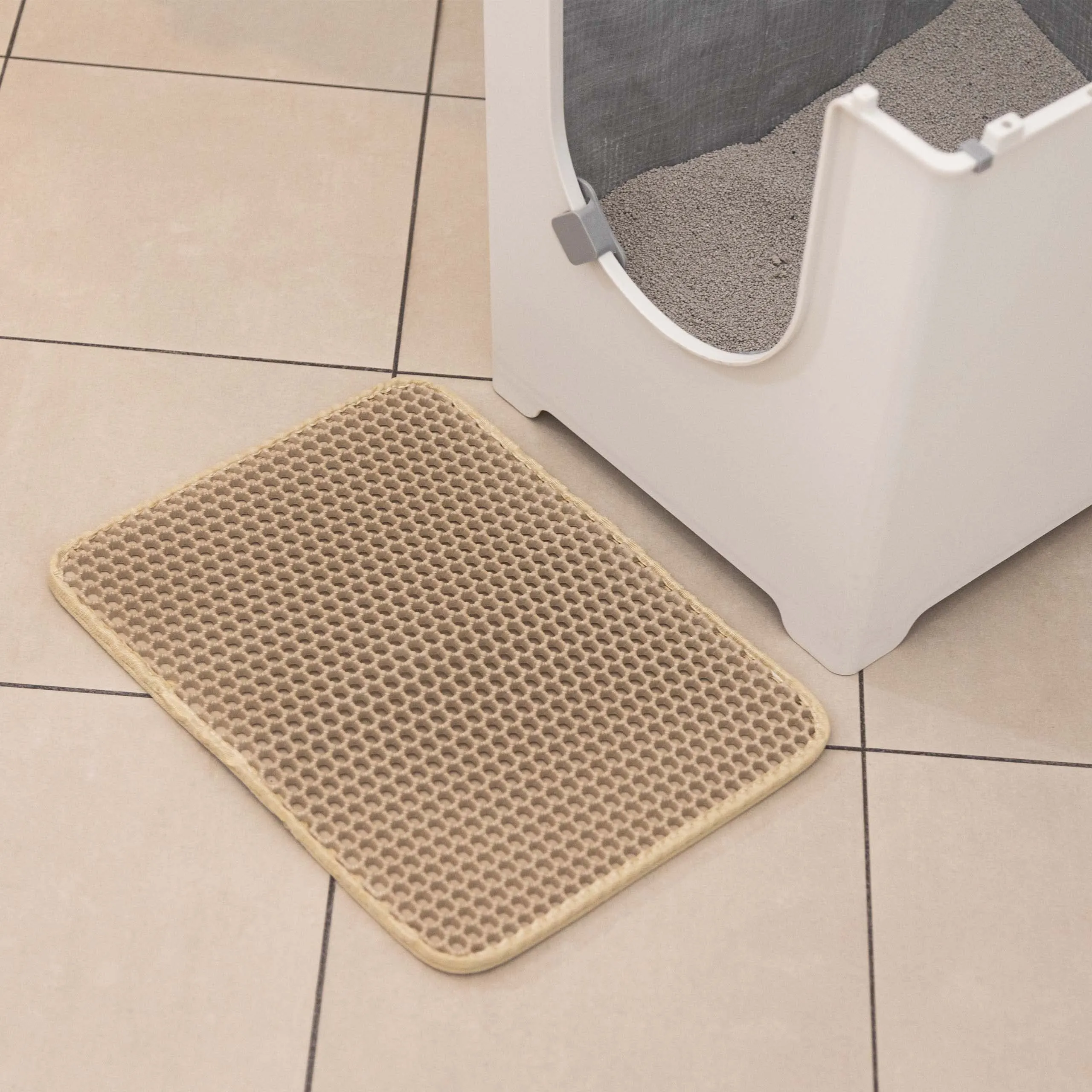 Cat Litter Mat In Black: Small Cat Mat For Cat Litter Box 12x16in  Cat Litter