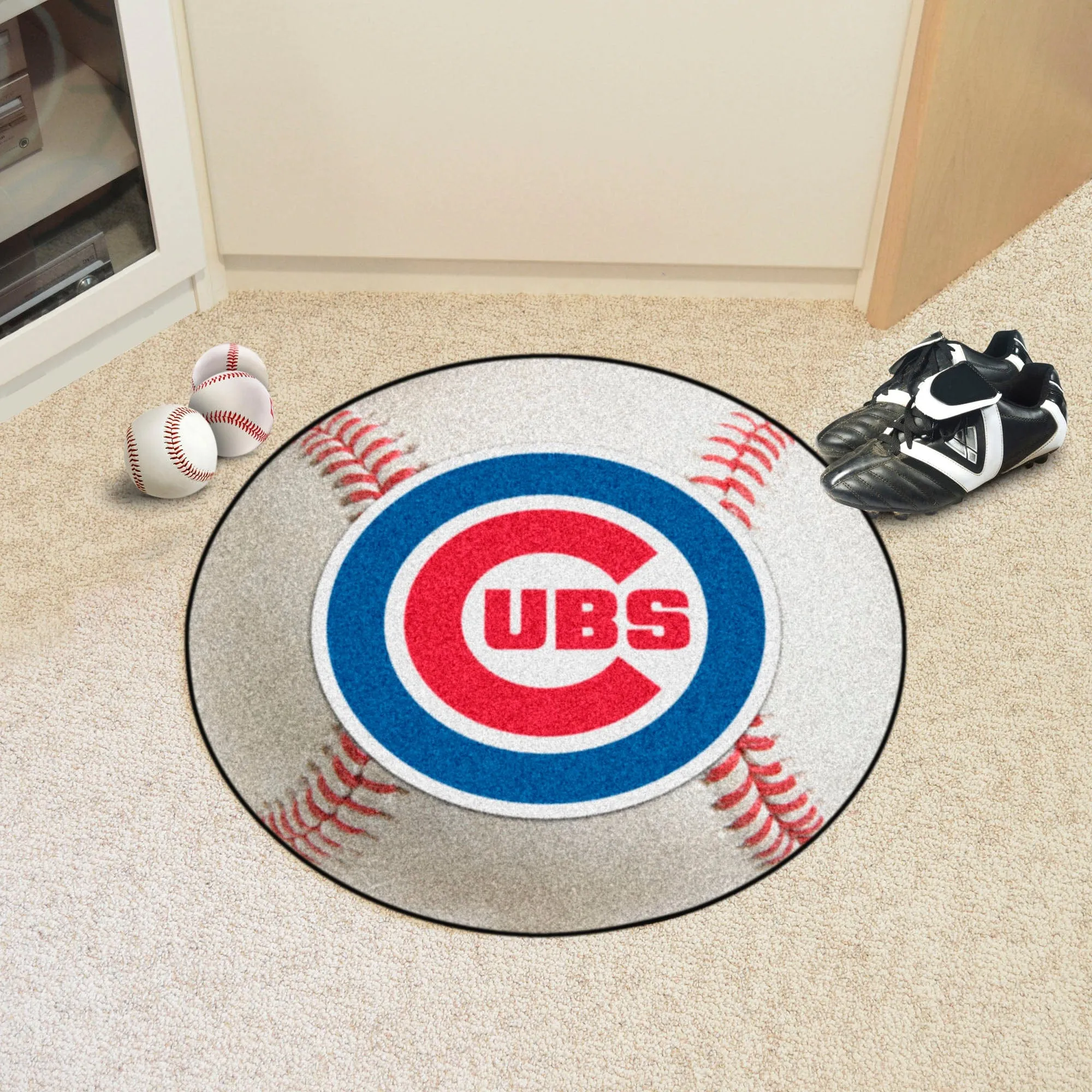 Chicago Cubs Baseball Rug - 27in. Diameter