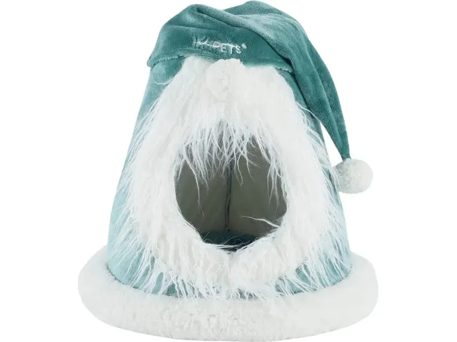 Christmas Cat cushion Green Festive Hat