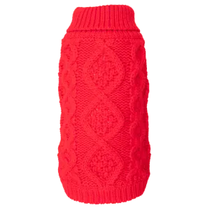 Chunky Knit Sweater | Red