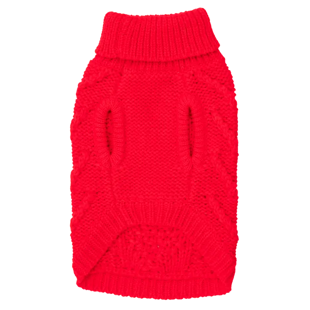 Chunky Knit Sweater | Red