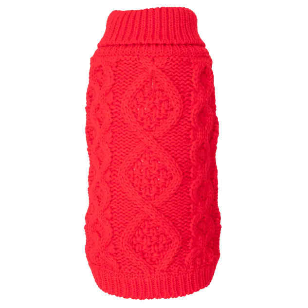 Chunky Knit Sweater | Red