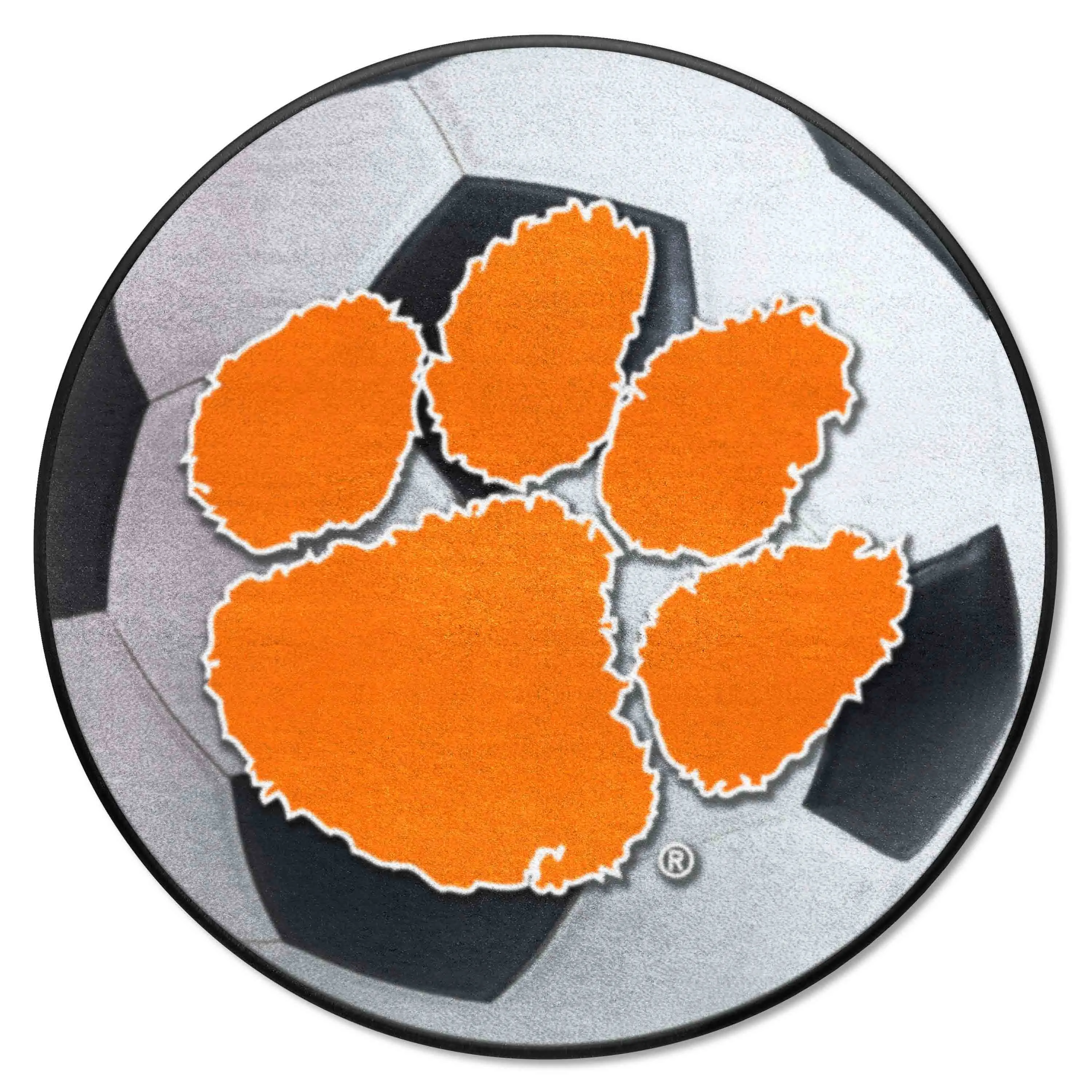 Clemson Tigers Soccer Ball Rug - 27in. Diameter