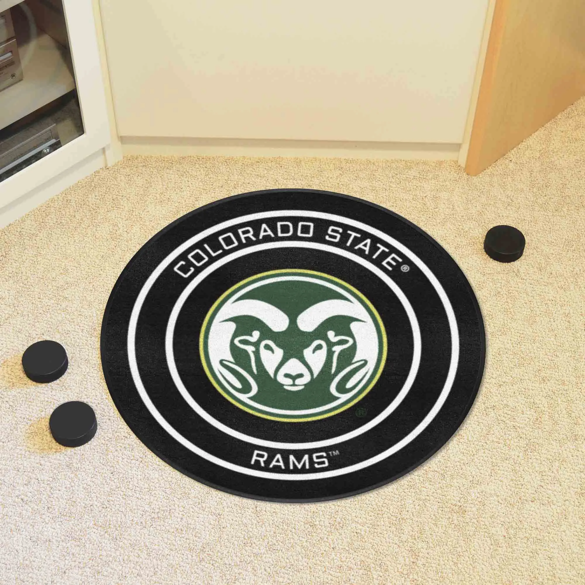 Colorado State Hockey Puck Rug - 27in. Diameter