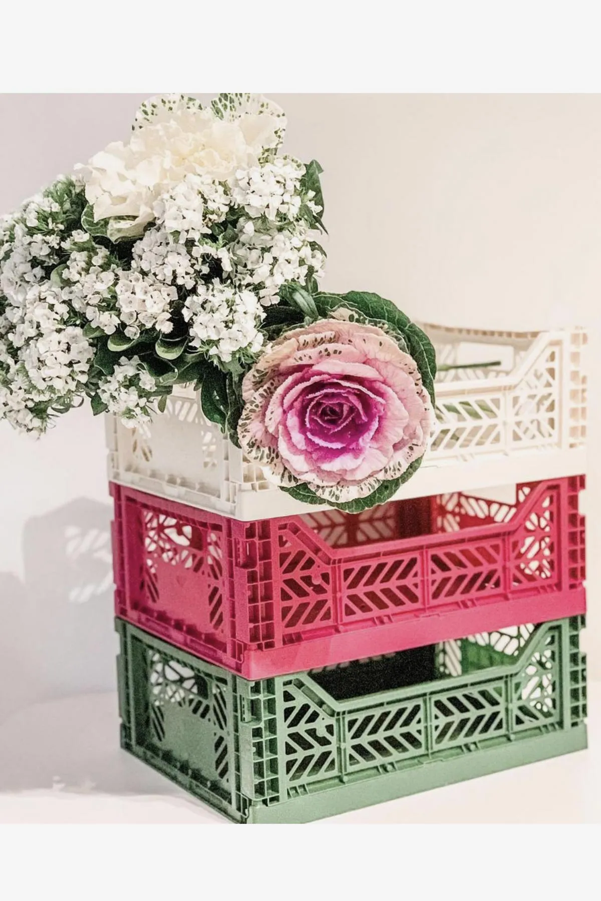 Colorful Foldable Storage Medium Crates