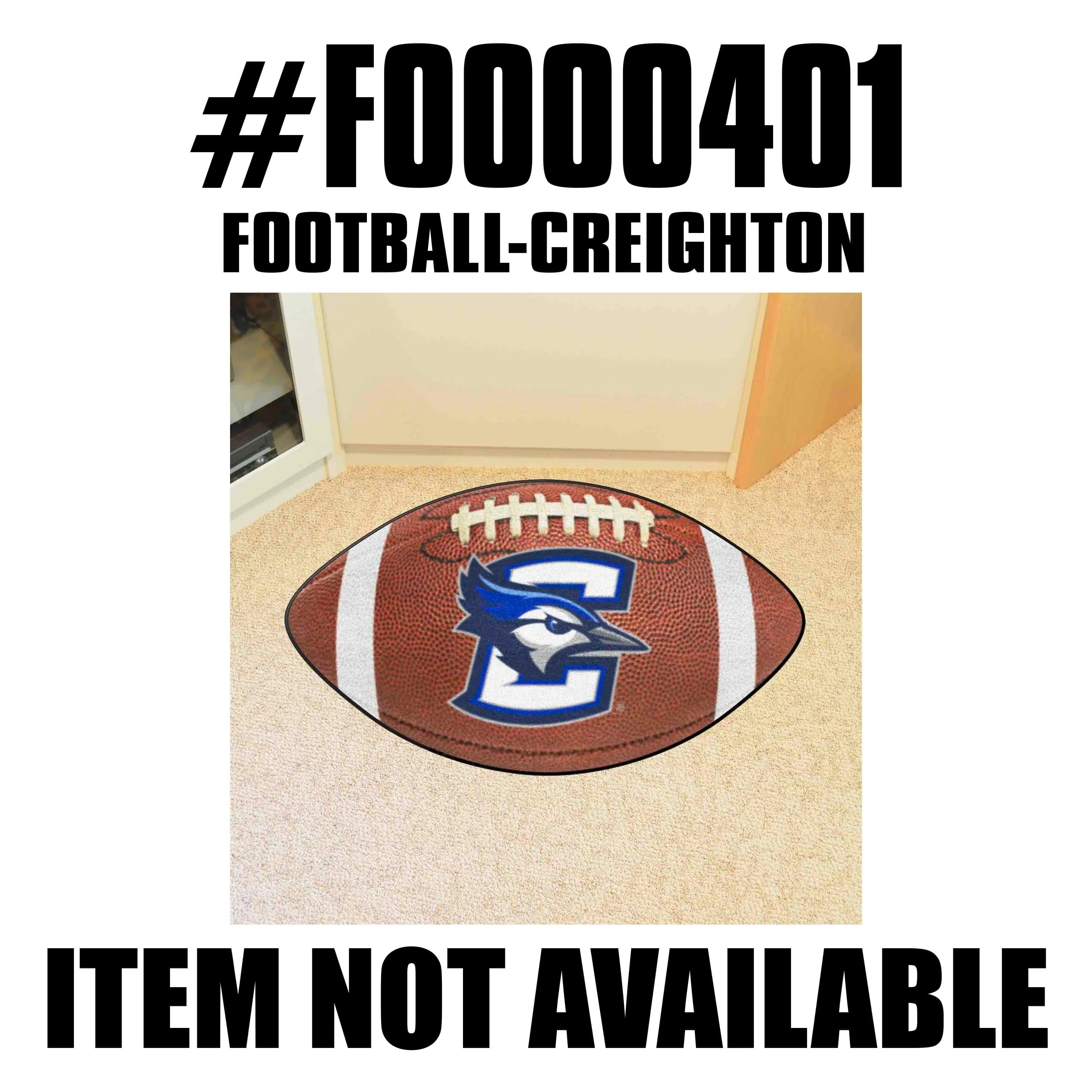 Creighton Bluejays Football Rug - 20.5in. x 32.5in.