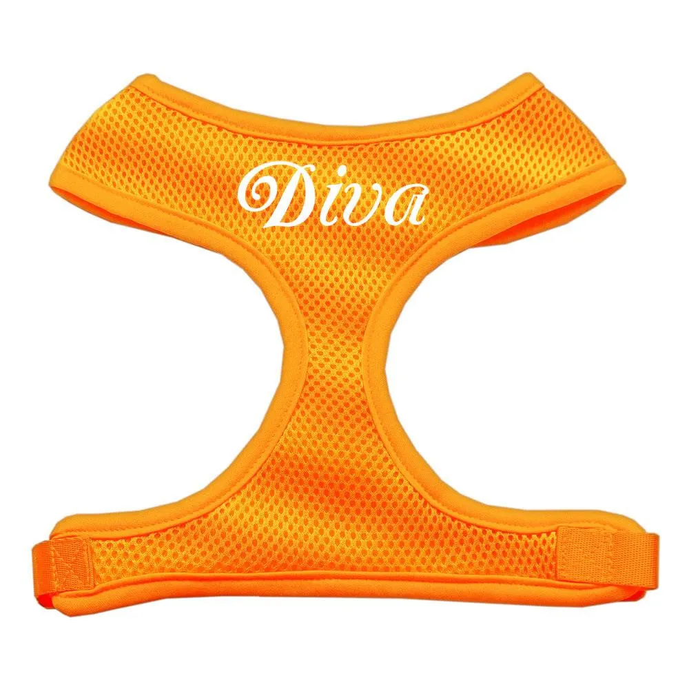 Diva Design Soft Mesh Harnesses Orange Large