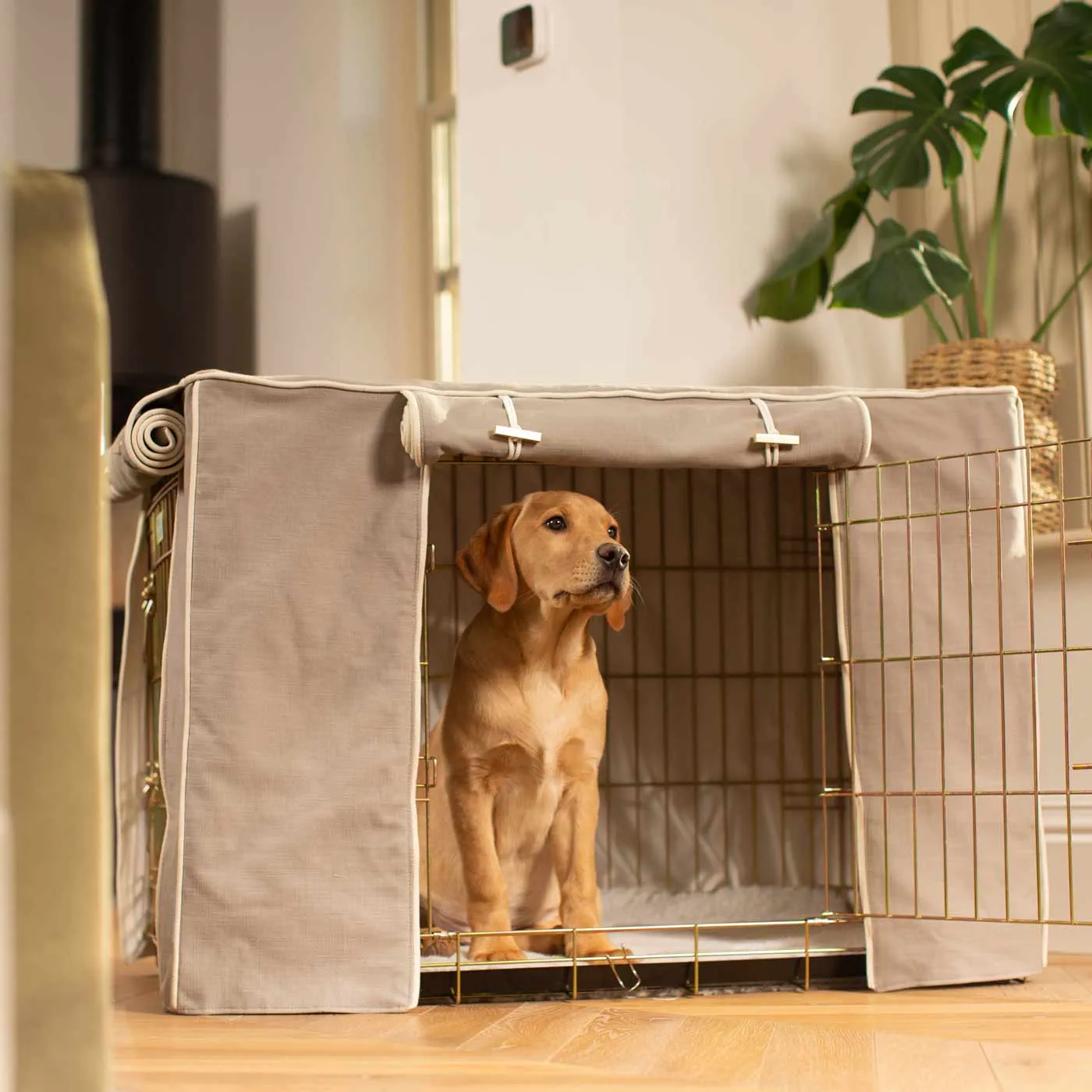 Dog Crate Cover In Savanna Stone by Lords & Labradors