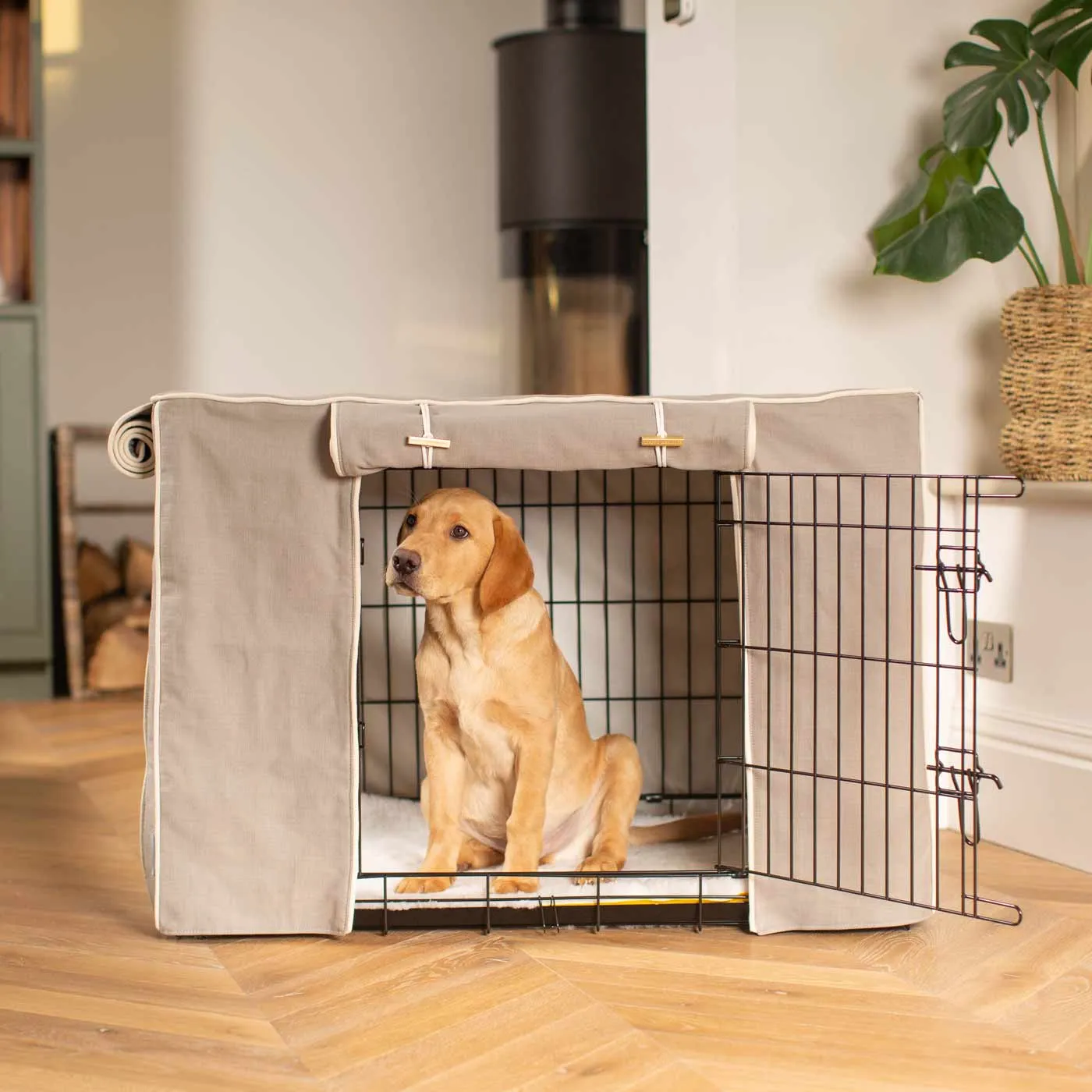 Dog Crate Cover In Savanna Stone by Lords & Labradors