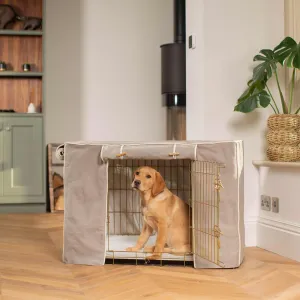 Dog Crate Cover In Savanna Stone by Lords & Labradors