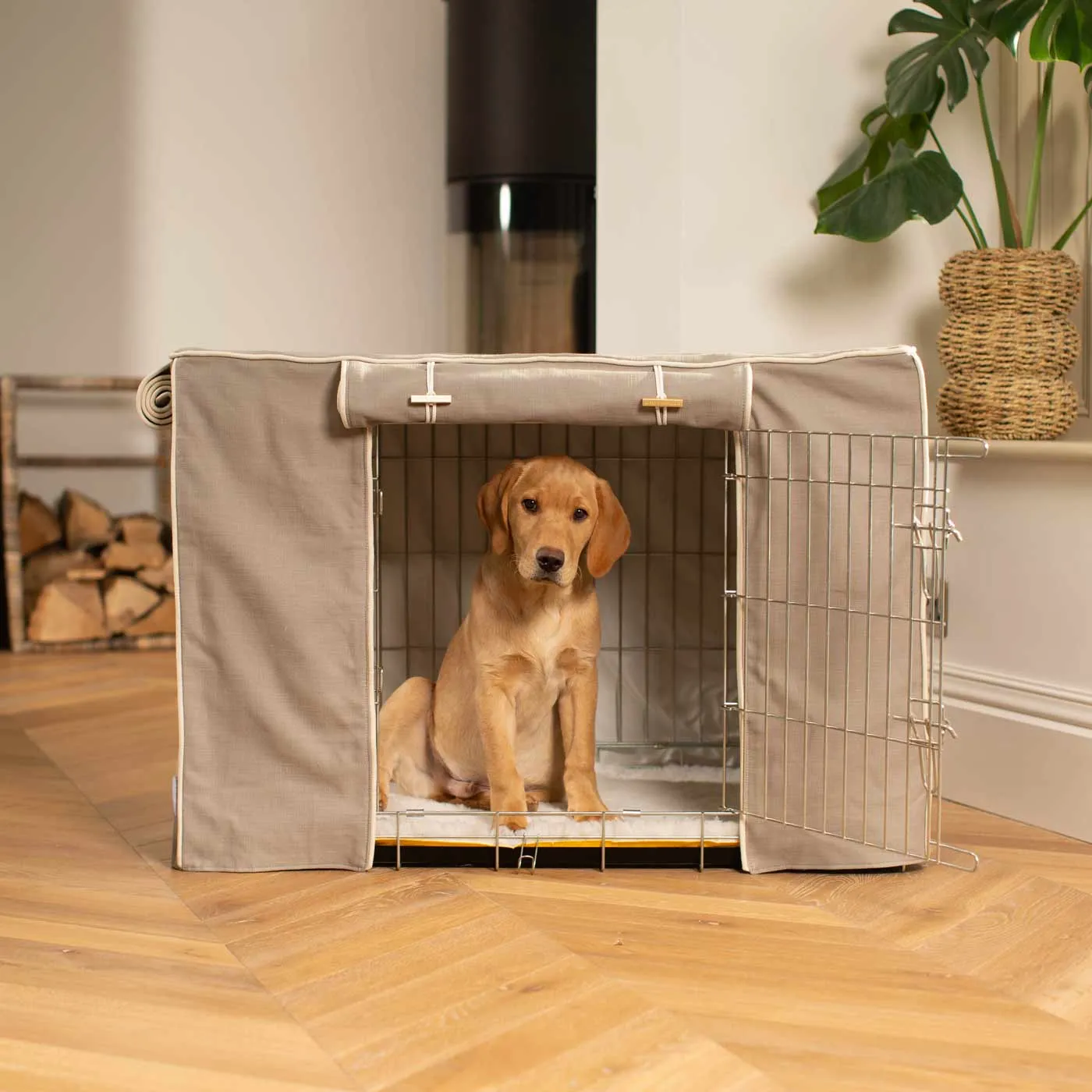 Dog Crate Cover In Savanna Stone by Lords & Labradors