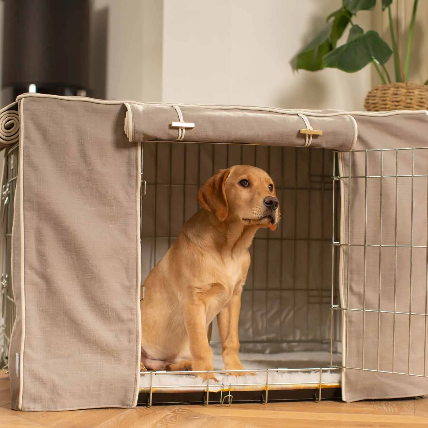 Dog Crate Cover In Savanna Stone by Lords & Labradors