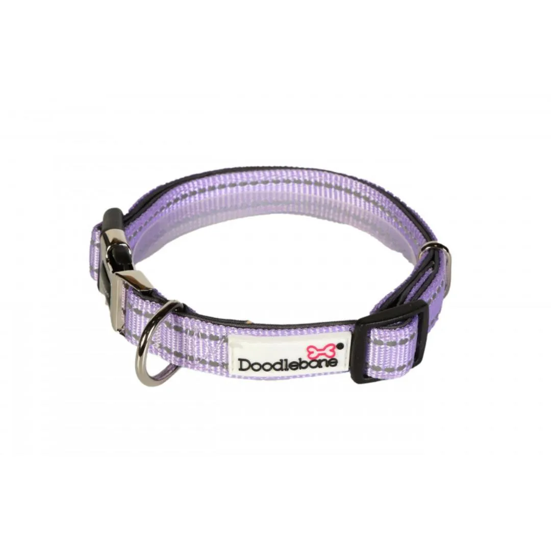 Doodlebone Padded Dog Collar - Lilac