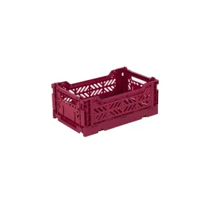 Foldable Storage Bins, Plastic Crate for Storage, Collapsible Crate, Utility Stackable Box Small Chilli Pepper