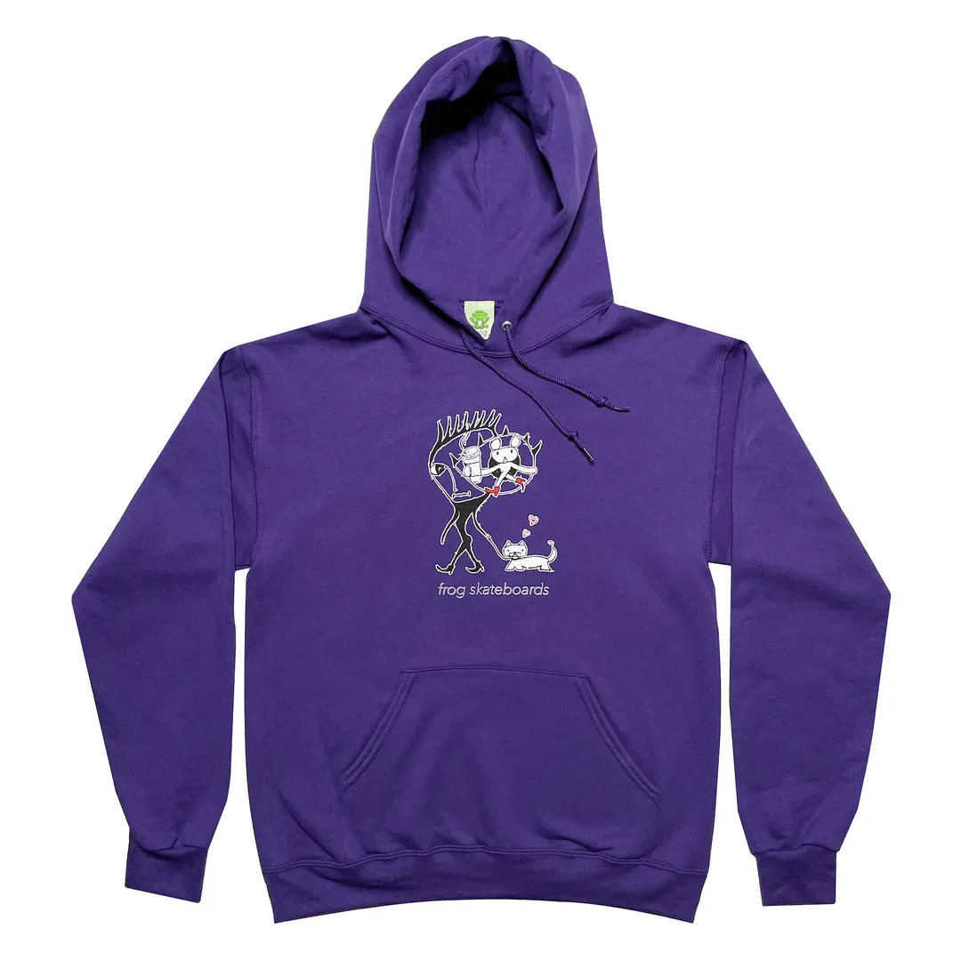 Frog Dog Walker Hoodie - Purple