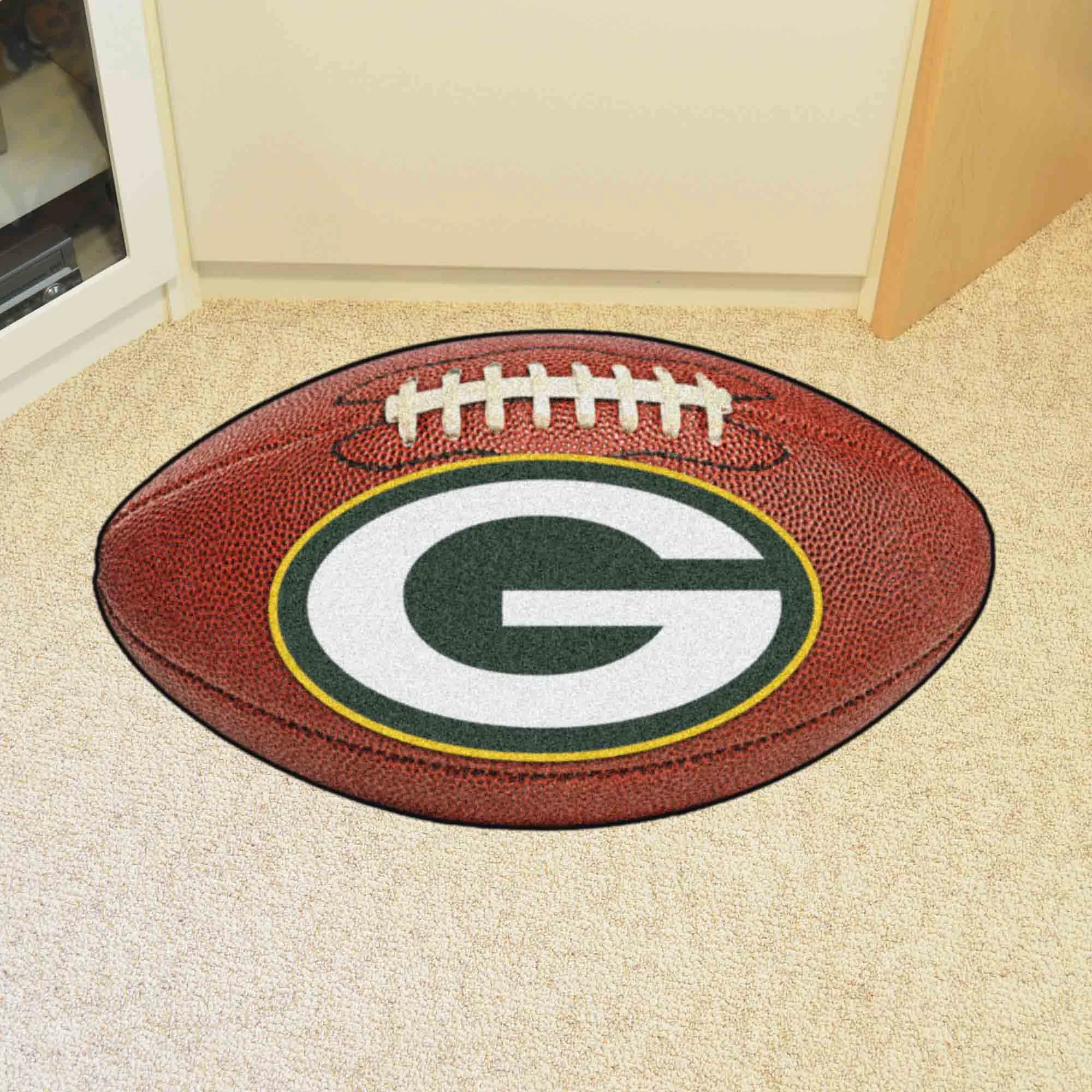 Green Bay Packers Football Rug - 20.5in. x 32.5in.