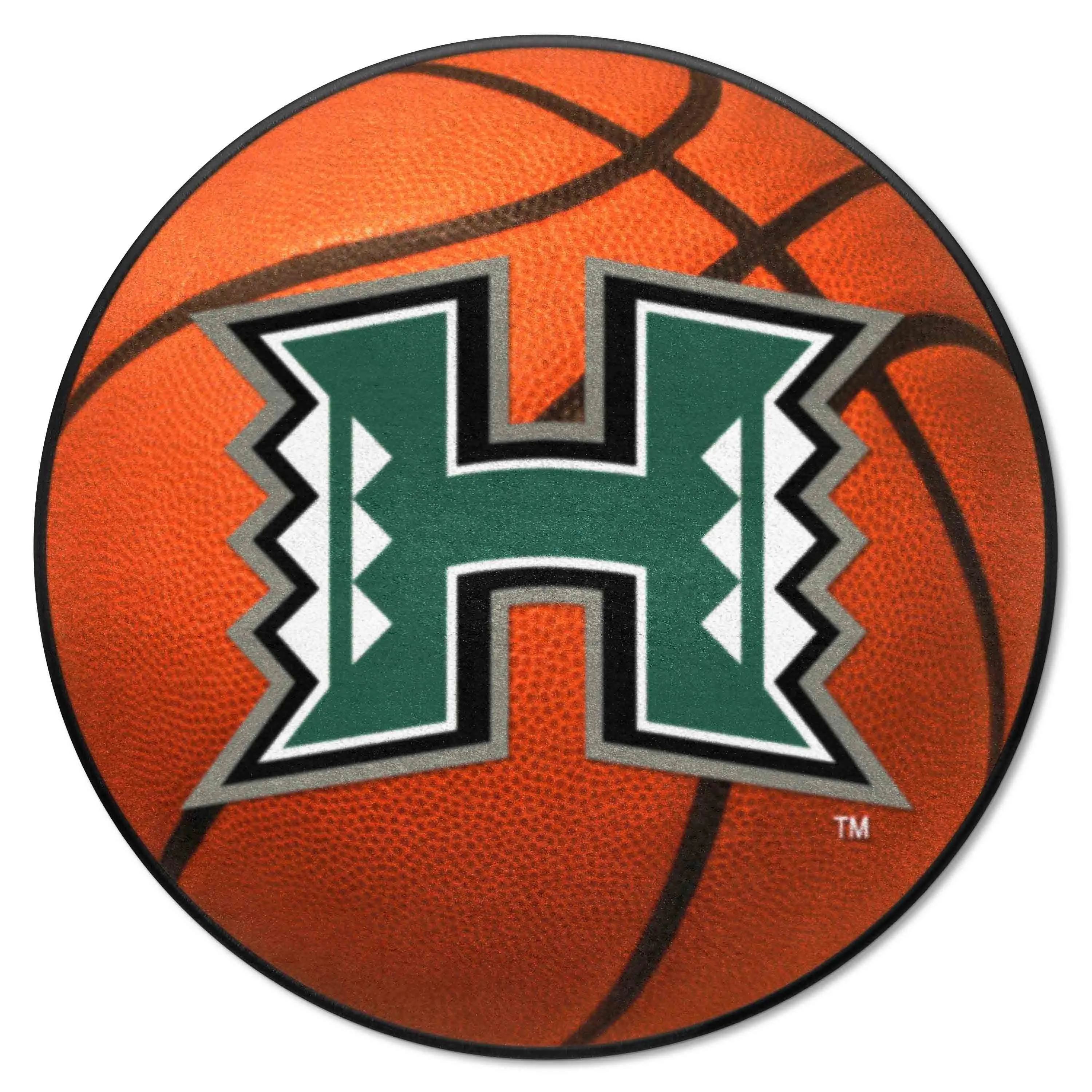 Hawaii Rainbows Basketball Rug - 27in. Diameter