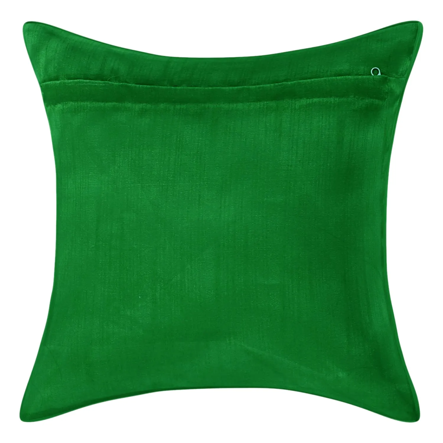 Heart Home Smiley Print Cushion Covers for Cushion, 16x16 Inches- Pack of 4 (Green)