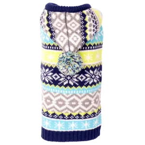 Hoodie Sweater | Blue Fairisle