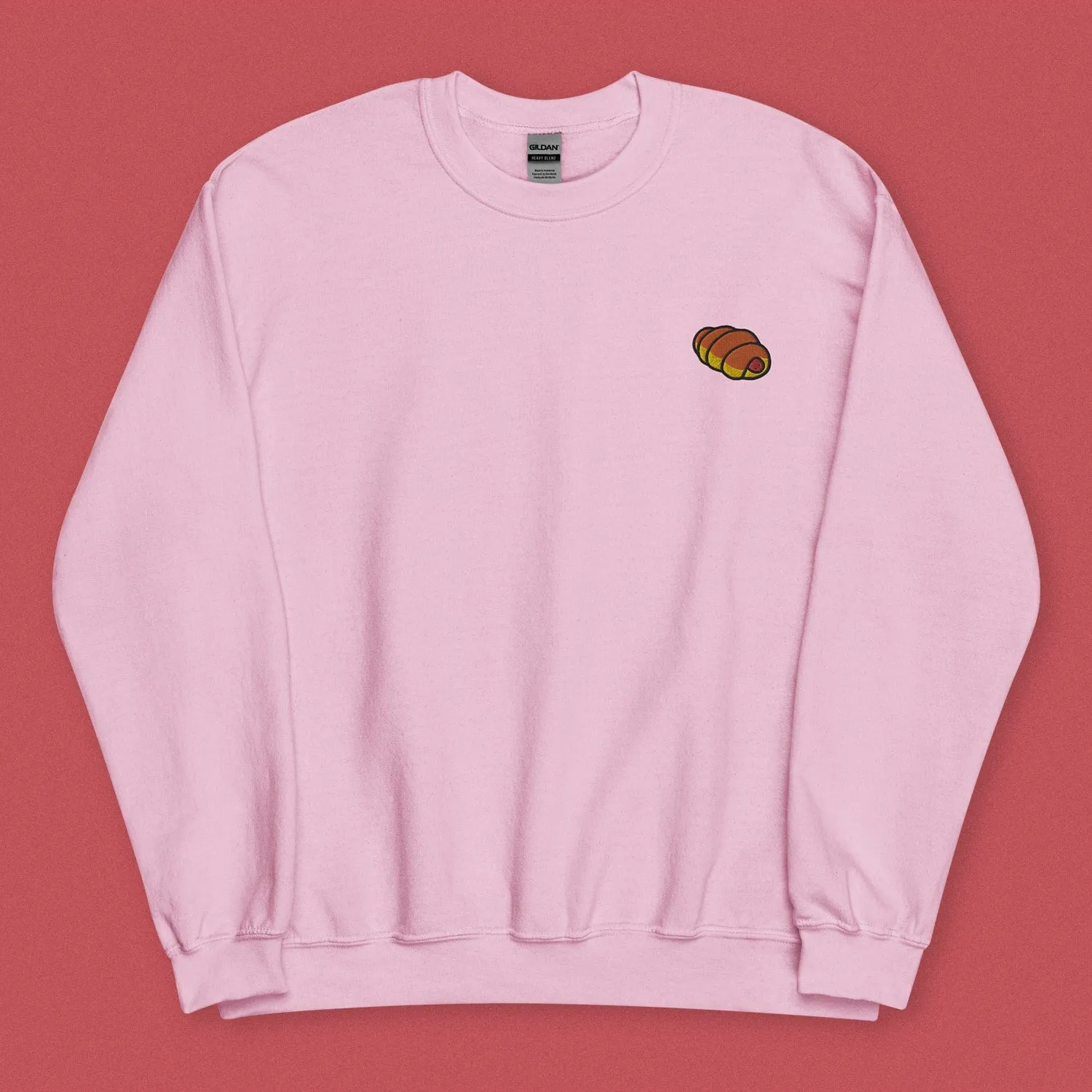 Hot Dog Bun Embroidered Sweatshirt