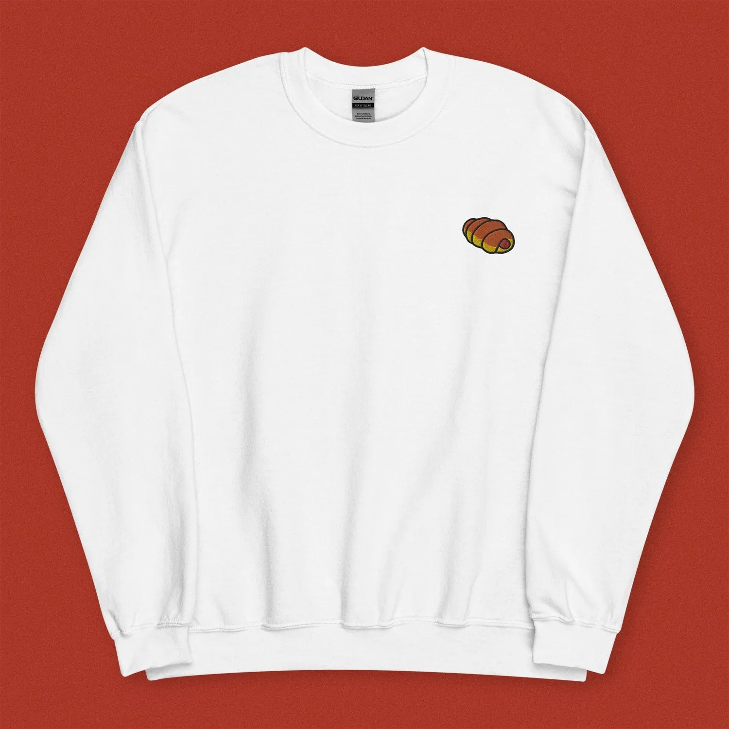 Hot Dog Bun Embroidered Sweatshirt