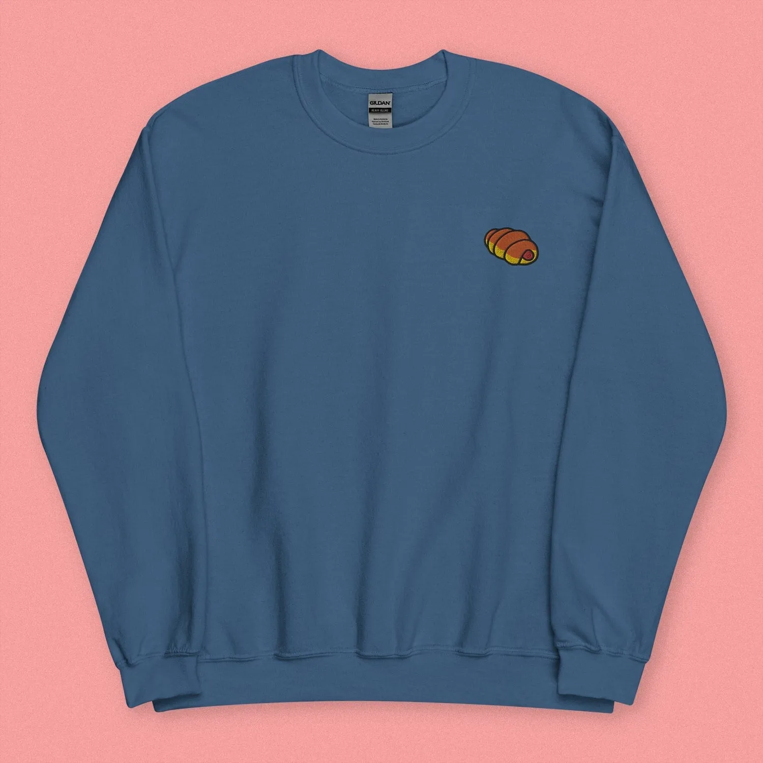 Hot Dog Bun Embroidered Sweatshirt