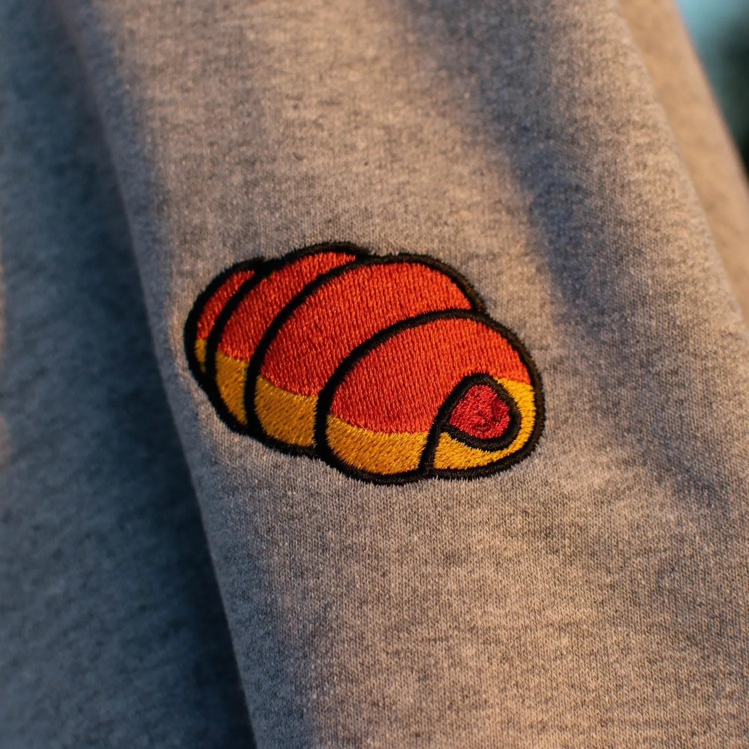 Hot Dog Bun Embroidered Sweatshirt