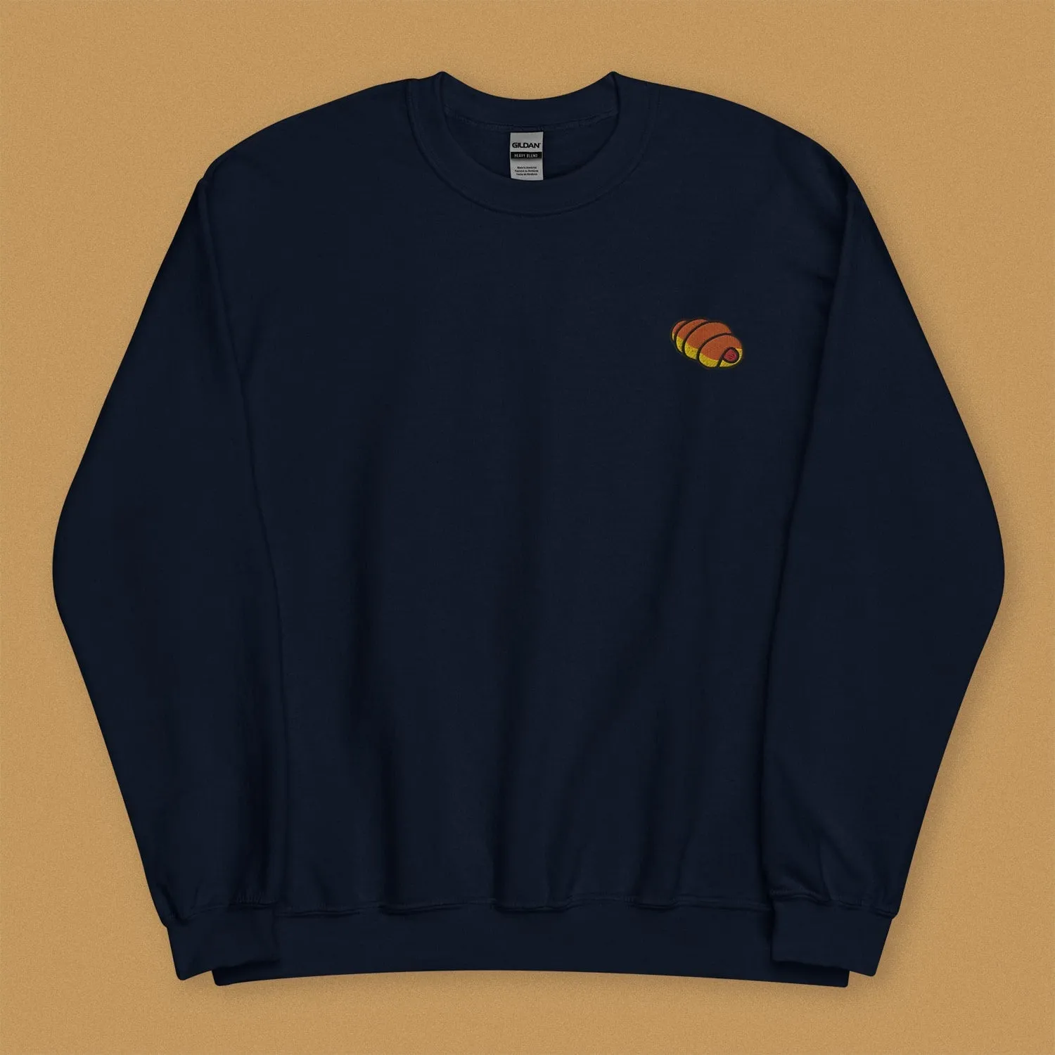 Hot Dog Bun Embroidered Sweatshirt