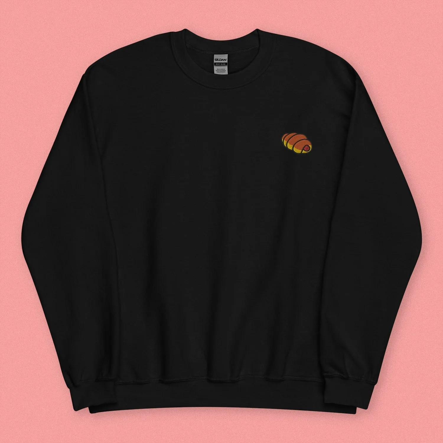 Hot Dog Bun Embroidered Sweatshirt