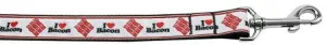 I Love Bacon Nylon Dog Leash 4 Foot