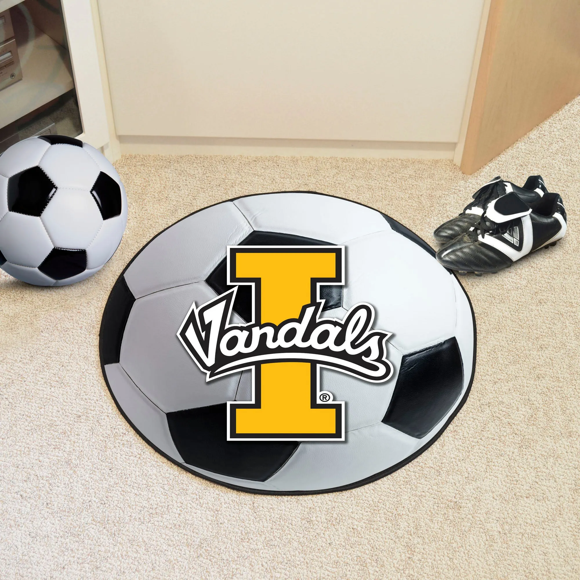 Idaho Vandals Soccer Ball Rug - 27in. Diameter