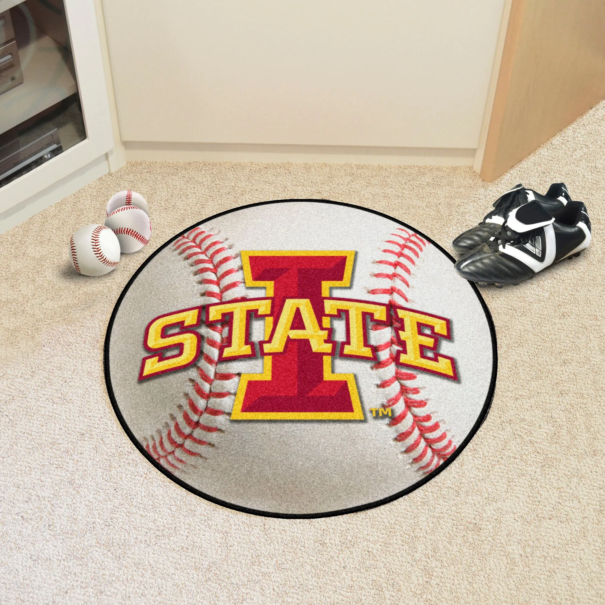 Iowa State Cyclones Baseball Rug - 27in. Diameter